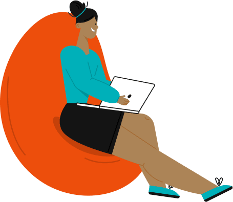 woman in chair illustration